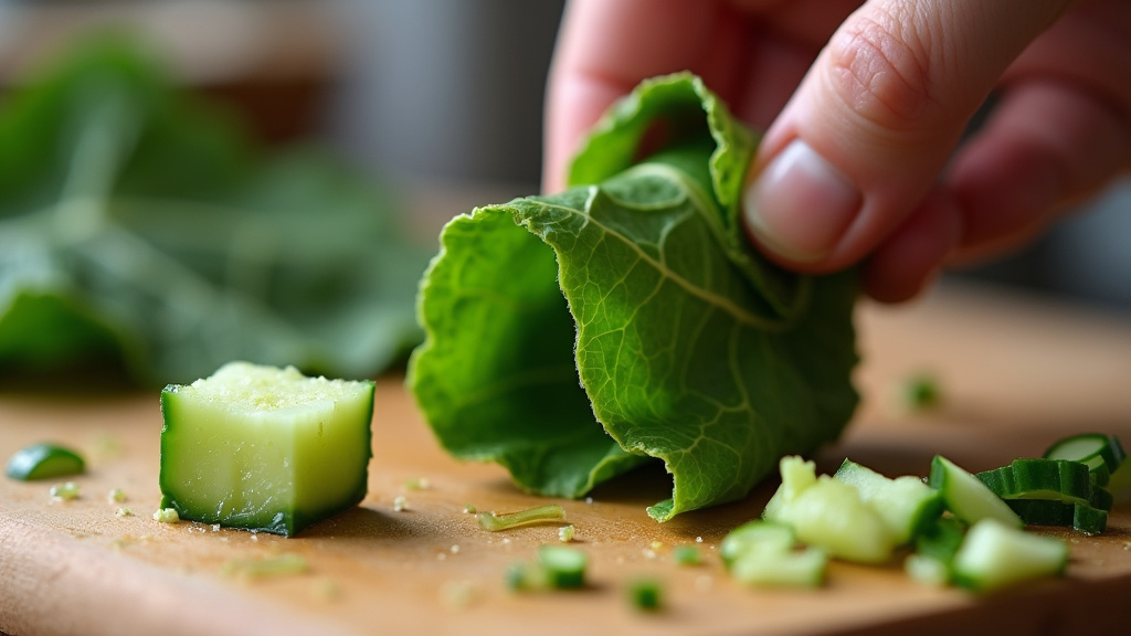 Using cucumber juice to scent greens for a picky bearded dragon
