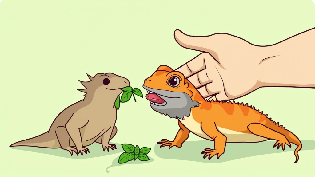 bearded dragon showing signs of basil overfeeding risks