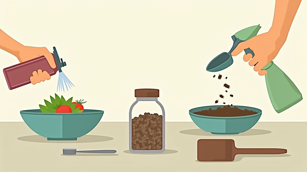 Daily bearded dragon care routine: cleaning waste, misting salad, and preparing supplements.