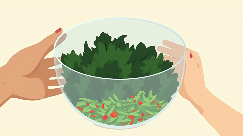 Balanced bearded dragon salad with staple greens and green beans.