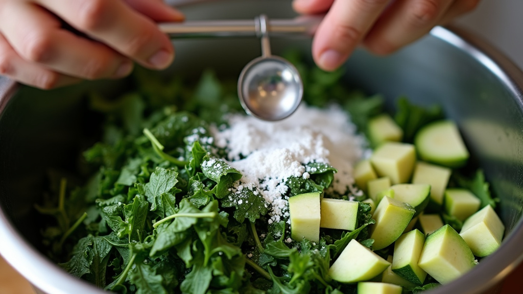 Bearded dragon salad with high-calcium greens and diced zucchini ratio